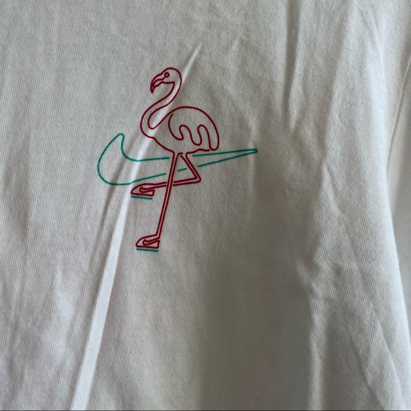 RARE- Neon Flamingo Nike Short Sleeve T-Shirt - Picture 3 of 4